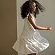 Linen dress for girls with flounces. Childrens Dress. molinialife. Online shopping on My Livemaster.  Фото №2