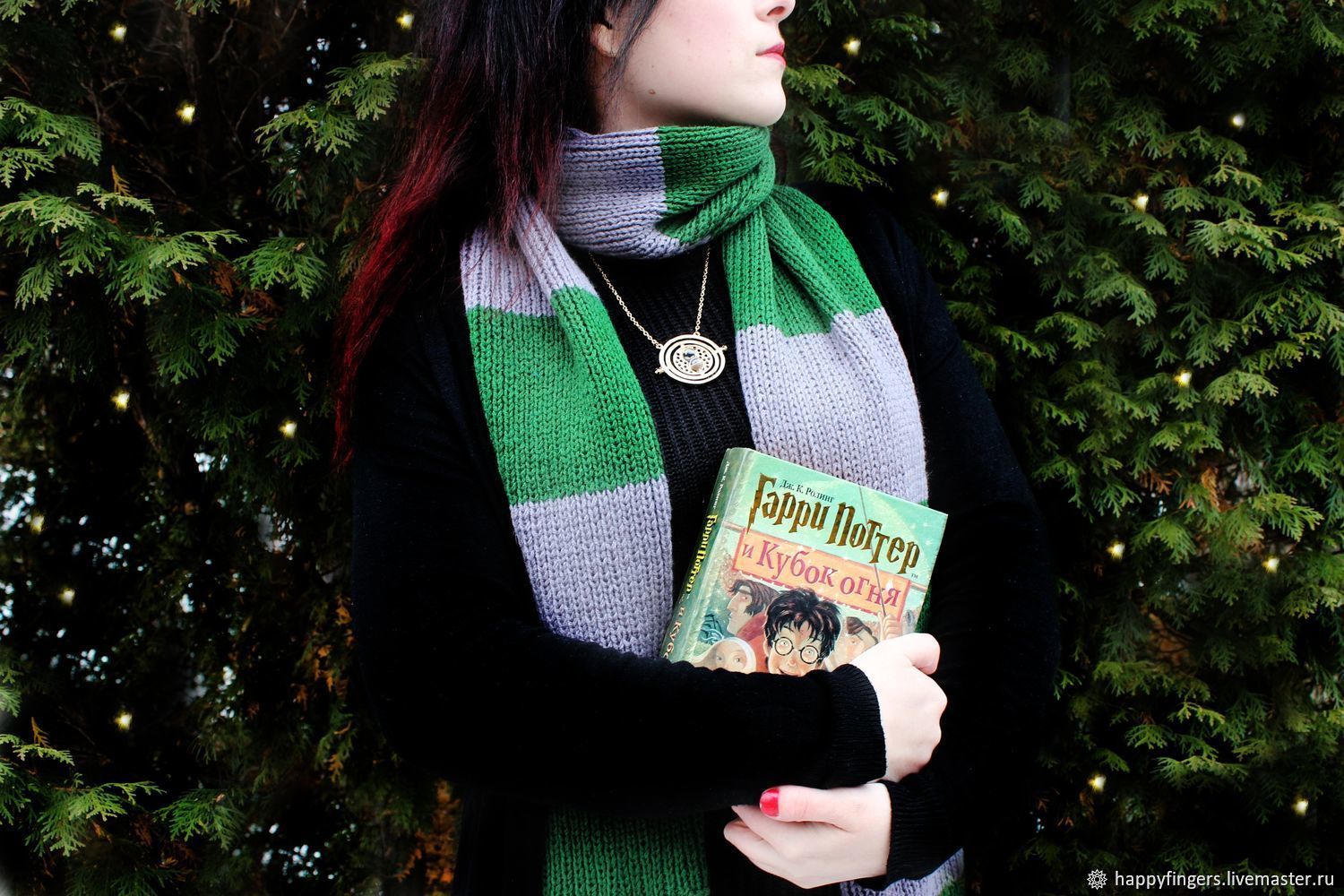 Harry Potter Slytherin scarf knitted scarf Draco Malfoy, Scarves, Elektrostal,  Фото №1