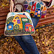 Bag with clasp: felted bag with houses, Clasp Bag, Tashkent,  Фото №1