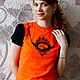 Футболка Лиса, женская приталенная футболка с рукавом фонарик, Футболки, Новосибирск,  Фото №1
