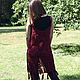 Сарафан с бахромой "Вишня". Сарафаны. BOHO UNICUM. Ярмарка Мастеров.  Фото №4