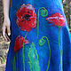 Dress felted Red poppies!. Dresses. silk wool. My Livemaster. Фото №5