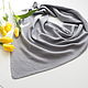scarves: Knitted kerchief gray merino warm knitted scarf. Kerchiefs. Scarfland. Online shopping on My Livemaster.  Фото №2
