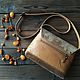 Bag made of genuine leather and suede in the style of boho sand. Messenger Bag. Gelekoka. Handmade leather bags.. My Livemaster. Фото №4