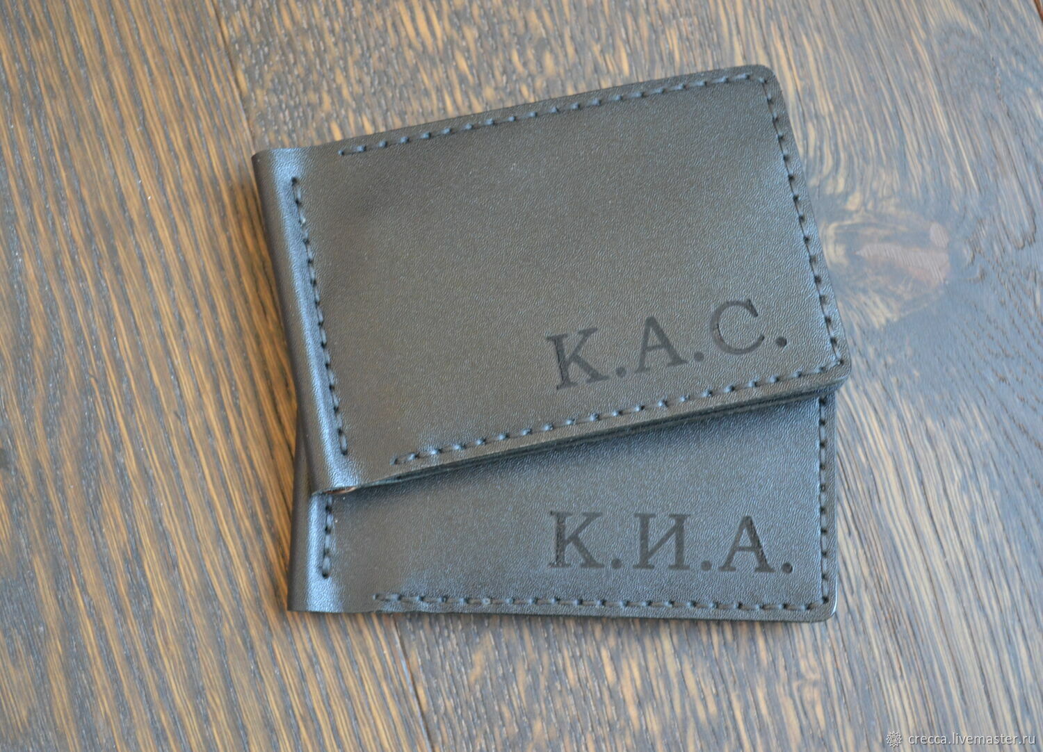 Зажим для денег из кожи на заказ в интернет-магазине Ярмарка Мастеров ...