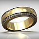 Обручальное кольцо из золота 585 Линия жизни j-0.217, Обручальные кольца, Москва,  Фото №1