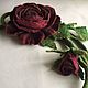 Order Belt felted rose color Marsala with a Bud. florawool (florawool). Livemaster. . Belt Фото №3