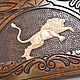 Backgammon carved 'Lion on the hunt' large 60, Osipov. Backgammon and checkers. H-Present more, than a gift!. Online shopping on My Livemaster.  Фото №2