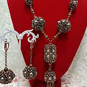 Украшения handmade. Livemaster - original item Jewelry set beaded and pearls of Majorca 