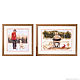 Cross stitch Diptych Hunter with Dog and Fisherman with Dog, Pictures, Moscow,  Фото №1