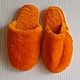 Orange sheepskin Slippers for women, Slippers, Moscow,  Фото №1