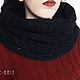 To better visualize the model, click on the photo CUTE-KNIT NAT Onipchenko Fair Masters Buy black knitted Snood

