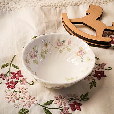 Винтаж ручной работы. Ярмарка Мастеров - ручная работа Винтаж: Пиала Wedgwood "Rosehip, Англия, 1980-1990 гг.. Handmade.