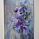 Painting flowers pastel Lilac irises (turquoise purple painting). Pictures. Pastelena. My Livemaster. Фото №5