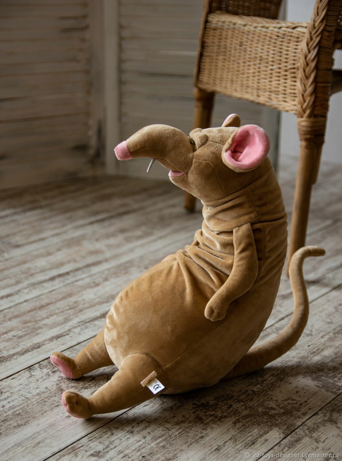 Крыс бежевый (малый), Мягкие игрушки, Раменское,  Фото №1