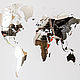 Mirrored world Map 130h78 cm, Decor, Moscow,  Фото №1