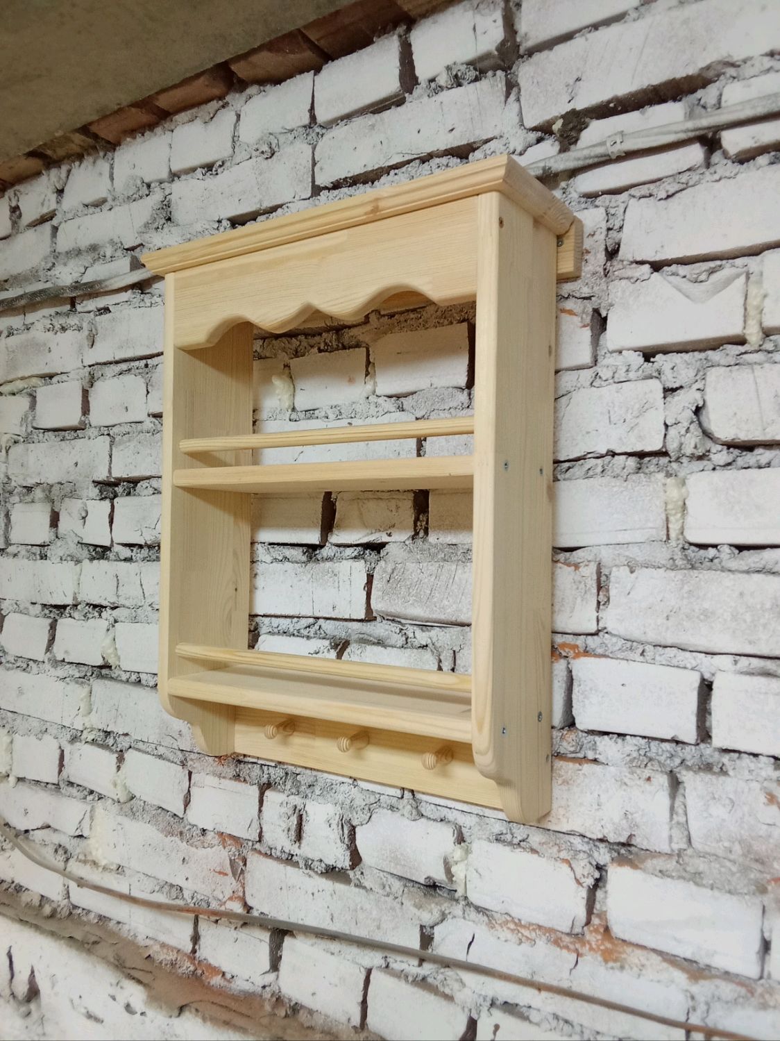 Полка навесная деревянная. Арт.011 в интернет-магазине Ярмарка Мастеров ...