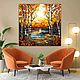 Order Painting Bright Autumn. Landscape. stained glass. buy painting artist. House of the Sun (irina-bast). Livemaster. . Pictures Фото №3