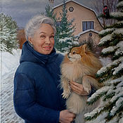 Картины и панно handmade. Livemaster - original item Portrait of a grandmother in the country.. Handmade.