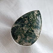 Украшения handmade. Livemaster - original item Ring with moss agate.. Handmade.