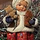 Ватная игрушка«Девочка с игрушками». Елочные игрушки. Elena Romanova Dolls. Ярмарка Мастеров.  Фото №4