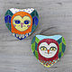 A set of ceramic plates Bright owls in a magical forest, Plates, Moscow,  Фото №1