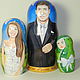 Wedding portrait matryoshka. Dolls1. nesting dolls on order (Galinnna). Online shopping on My Livemaster.  Фото №2