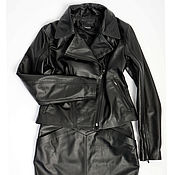 Одежда handmade. Livemaster - original item Leather jacket genuine leather black. Handmade.