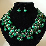 Украшения handmade. Livemaster - original item Necklace of stones and beads green 