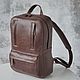 Men's leather backpack 'Salvador' (Tobacco). Men\\\'s backpack. DragonBags - Men's accessories. Online shopping on My Livemaster.  Фото №2