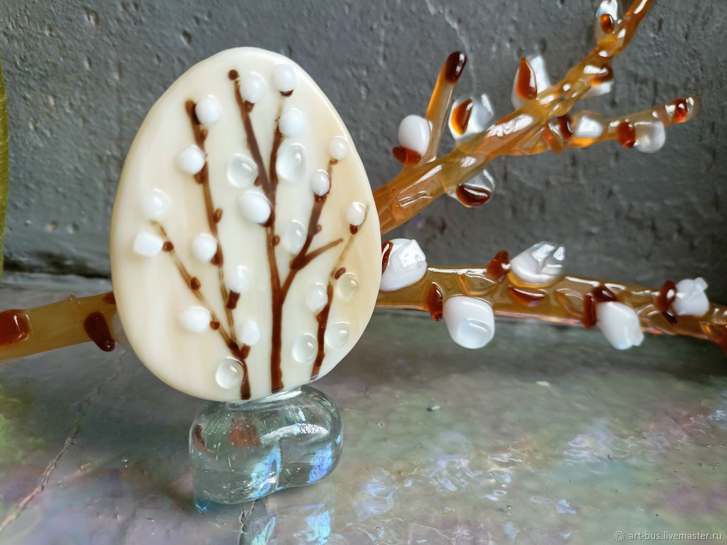 Стеклянные пасхальные яйца купить в интернет-магазине Ярмарка Мастеров ...