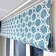 Blue Roman curtain, Roman and roller blinds, Moscow,  Фото №1