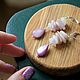 Серьги с кунцитом и перламутром, Серьги классические, Санкт-Петербург,  Фото №1