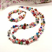 Украшения handmade. Livemaster - original item Gift to a woman Set PALETTE Beads and Bracelet. Handmade.