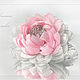 Брошь - цветок Хризантема серо - розовая. Брошь-булавка. Евгения Соколова. Ярмарка Мастеров.  Фото №5