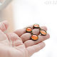 Серьги Orange dots (Оранжевые точки). Серьги классические. Djayajewel. Ярмарка Мастеров.  Фото №5