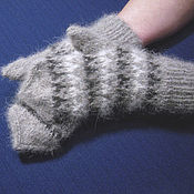 Аксессуары handmade. Livemaster - original item Women`s knitted mittens. Handmade.