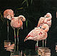Oil painting Family Flamingo 100х130 cm, Pictures, Moscow,  Фото №1