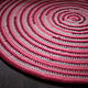 Order The round knitted rug for the bathroom of the p/e cord Peach. Ira Pugach (pompon). Livemaster. . Carpets Фото №3