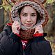 Мишкошапка капор капюшон шапка бурый мишка с ушками. Капоры. Оксана (oxigfashion). Интернет-магазин Ярмарка Мастеров.  Фото №2