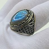 Украшения handmade. Livemaster - original item Ring with natural labradorite. Silver plated. Handmade.