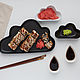 Набор подарочный для суши. Тарелка облако, соусник капля. Тарелки. ForLittleOnesHome. Интернет-магазин Ярмарка Мастеров.  Фото №2