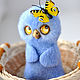 Felted toy owl. Felted Toy. Felt toy fromKristina Antropova. My Livemaster. Фото №5
