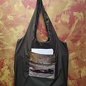 Сумки и аксессуары handmade. Livemaster - original item Shopping bag with pocket with picture of racing car. Handmade.
