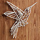 Интерьерная доска "Колибри" (String Art), Подвески, Челябинск,  Фото №1
