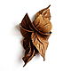 Casual Decoration Brooch Flower Soft Brown Brown Caramel. Brooches. De-Si-Re. My Livemaster. Фото №5