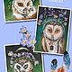 Set textile coupons:' Spring Owls', Applications, Krasnodar,  Фото №1