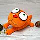 Order Soft toy plush red cat babaika, scared cat. Dingus! Funny cats and other toys. Livemaster. . Stuffed Toys Фото №3