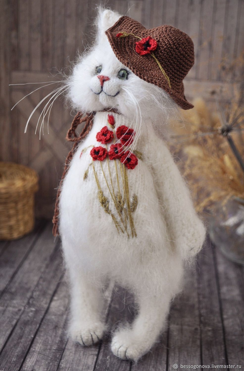 Игрушка кошка с выкройкой – Мир вязания и рукоделия