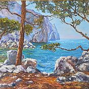 Картины и панно handmade. Livemaster - original item Oil painting Crimea. Fig Beach.. Handmade.
